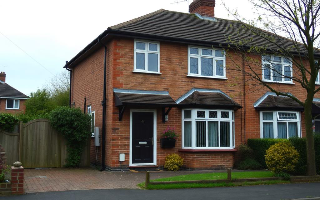 A UK semi-detached house before exterior work